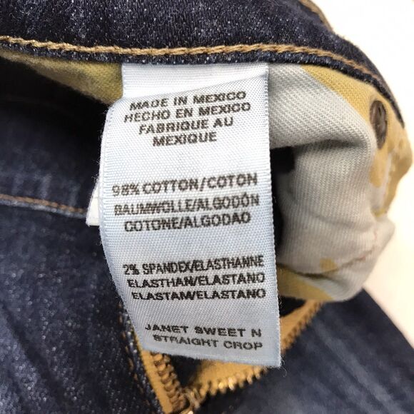 LUCKY Janet Sweet Straight Crop Jean Women 8/29 (36x26) Whisker Denim Blue Ankle - Picture 13 of 16